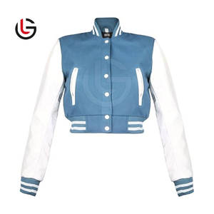 <span class=keywords><strong>Giacca</strong></span> Letterman <span class=keywords><strong>Oversize</strong></span> da <span class=keywords><strong>Donna</strong></span>, Materiale Lavorato a Maglia Resistente, Comoda e Traspirante, Imbottitura in Cotone Invernale, Fodera in Lana - Product Image 1