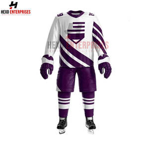 Uniforme de hockey sur glace personnalisé unisexe avec motif vierge prix de gros vêtements de sport d'équipe décontracté sublimation avec logo - Product Image 2
