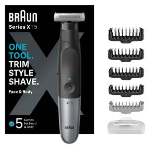 Recortadora de Barba y Vello Corporal Eléctrica Híbrida Inalámbrica para Hombre, Resistente al Agua, con Cuchilla de Cerámica Multidimensional - Product Image 1