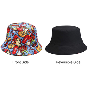 Sombrero de cubo Reversible personalizado de alta calidad, gorra de Sol de poliéster para pescadores al aire libre, logotipo impreso de terciopelo para uso diario informal - Product Image 2