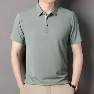 Vente en gros été hommes polos à manches courtes à la mode respirant revers contraste couleur demi-manches T-shirt hommes personnalisé OEM - Product Image 4