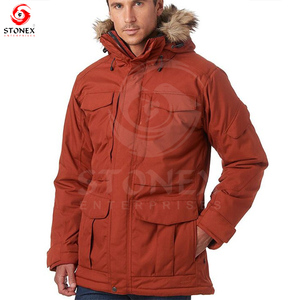 Vente en gros Nouvelle veste parka pour homme à la mode de haute qualité en toile de coton personnalisée d'hiver avec col à capuche Vintage Prix bas - Product Image 5
