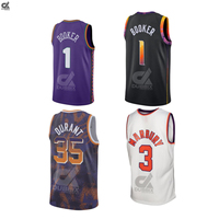 Nueva Camiseta de Baloncesto Phoenix 2024-25, Alta Calidad, Spandex/Poliéster Transpirable, Bordado 3D Personalizado, Uniforme de Invierno para Equipo