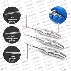 Elevador de Ápice Radicular Dental |   Separador de Raíces Recto y Curvo |   Herramientas Manuales para Cirugía Oral Mínimamente Invasiva de Dentista, Fabricadas en Alemania - Product Image 2