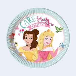 Platos Desechables de Princesa de 19.5 cm, 8 Piezas, Vajilla para Fiestas Infantiles - Product Image 1