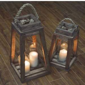 Linterna de vela de madera de Sheesham, linterna rústica hecha a mano para iluminación ambiental, sala de estar, dormitorio, decoración del hogar - Product Image 2