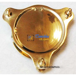 Diseñador náutico regalo decoración estilo Vintage brújula personalizada senderismo Camping latón magnético reloj de sol brújula - Product Image 4