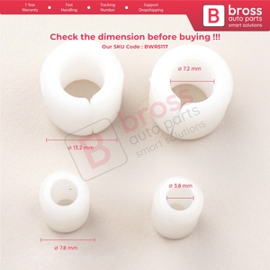 BWR5117 2 Sets Rear Movable Glass Pin Peg Dowel Spacer Retaining <b>Clips</b> 6N0839511 22687062 for - Product Image 6