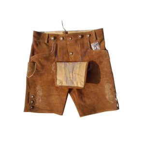 Lederhose corto tradicional de diseño personalizado para hombres, estilo callejero, tela antiarrugas, botón de patrón medio XS a 6XL-Servicio OEM - Product Image 2