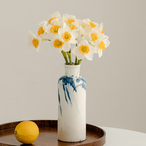 Vase en céramique bleu éclaboussures d'encre, vase à fleurs bleu marine et blanc pour herbe de la <span class=keywords><strong>pampa</strong></span>, maison, <span class=keywords><strong>salon</strong></span>, ferme, chambre, bureau - Product Image 3