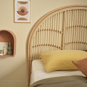 Cabecero de ratán de lujo hecho a mano, decoración de dormitorio ecológica para niños con tamaños personalizados - Product Image 6