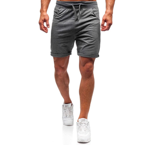 <b>Mens</b> casual <b>fleece</b> <b>shorts</b> with soft cotton blend fabric and elastic waistband comfortable for home or street wear - Product Image 5