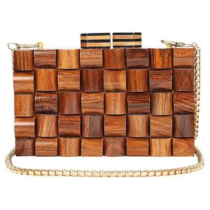 Bolsos de Mano de Madera Ecológicos, Bolsos Vintage de Moda, Diseños Personalizados con Patrón de Paisaje para Bodas y Fiestas, de Alta Calidad - Product Image 6