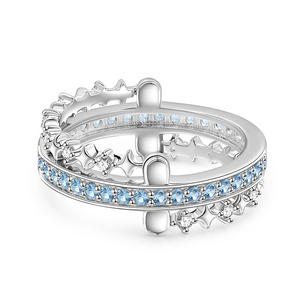 แหวนสัญญา Jeulia River of Stars แบบหมุนได้ ทำจากเงินสเตอร์ลิง - Product Image 2