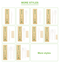 Ensemble de couverts jetables en CPLA de 6 pouces, fourchette, cuillère, couteau, compostables, écologiques, pour la restauration