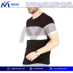 Camiseta de algodón de primera calidad para hombre: cómoda, transpirable, duradera, ropa informal, camiseta de gimnasio, diseño elegante de cuello redondo, varios colores - Product Image 3