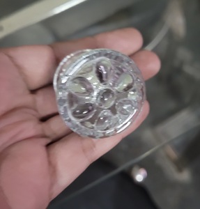 Victoria Emerald Crystal Glass Flowers Bouton Tiroir Poignée d'armoire Poignées de meubles et poignée de traction [CRK 115] - Product Image 3