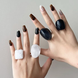 Customized Design Natural <b>Resin</b> Finger <b>Ring</b> Top Stylish <b>Resin</b> Jewelry Finger <b>Rings</b> for Girls Parties Birthday Party Gift - Product Image 1