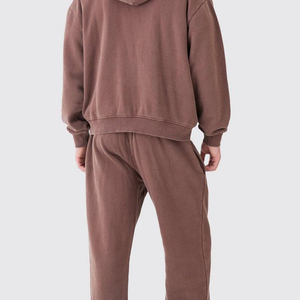 Ensembles pantalons évasés deux pièces avec logo personnalisé survêtements à impression bouffante survêtements surdimensionnés ensembles de costumes de jogging pour hommes - Product Image 3