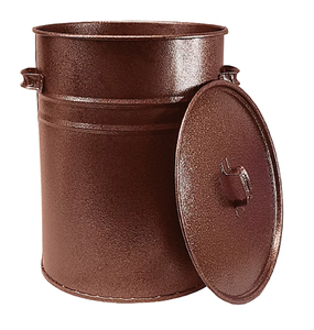 Seau à charbon en fer contemporain, alimenté au bois, design ergonomique robuste, transport facile, cendres disponibles, prix de gros - Product Image 3