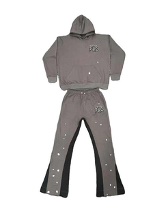 Conjunto Deportivo de Dos Piezas para Hombre, de Algodón de Alta Calidad, Pantalones Jogger con Capucha y Manga Larga, con Diseño de Estampado de Anime Sólido para la Temporada de Invierno - Product Image 1