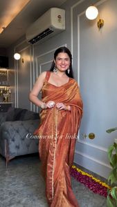 Estilo Bollywood secuencia trabajo sombreado Georgette fiesta desgaste sari con blusa de lujo - Product Image 2