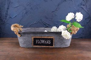 Jardinière galvanisée de style baignoire haut de gamme avec poignée en corde pour les espaces publics, les parcs, les jardins communautaires, l'aménagement paysager extérieur - Product Image 5