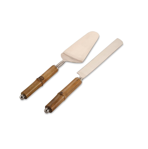 Espátula de servidor de pastel de acero inoxidable real de lujo, cuchillo de corte de pastel de boda y juego de servidor para mesa de cocina - Product Image 2