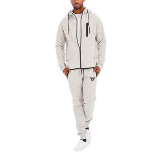 High Quality Slim Fit Cotton <b>Jogging</b> <b>Suit</b> for Men Custom Logo Design with Zipper Luxury Sports Sweatsuit for Gym Use - Product Image 1
