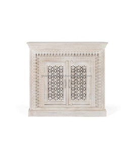 Tallas orientales hechas a mano, acabado natural, armario de almacenamiento para dormitorio, muebles de madera de mango macizo indio tallado a mano, nuevo - Product Image 1