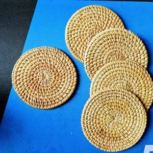 Tapis à vaisselle écologique en écorce de maïs tressée pour table à manger ronde en paille tissée à la main coussin isolant - Product Image 5