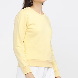 Sweat-shirts d'hiver tissés personnalisés pour femmes, écologiques, respirants, légers, à manches longues, avec logo frontal et personnalisation de marque – Vente en gros - Product Image 3