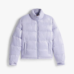 Chaqueta corta acolchada de invierno para mujer, cálida y gruesa, con cremallera, estilo burbuja, de algodón, para exterior - Product Image 1