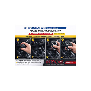Palanca de Cambios de 5 Velocidades para Hyundai I20 2018-2020, 43711C72104X, Marco Negro Cromado, Compatible con Material de Cuero - Product Image 4
