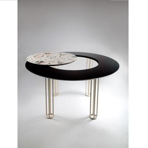 Meubles de salon de style rond moderne pieds en métal argenté Table d'appoint en métal moderne - Product Image 2