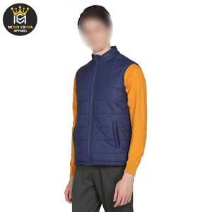 New <b>Thick</b> Men's Casual Slim Fit Fashion Puffer Vest For Men, <b>Quilted</b> Winter Outer Work Wear Best Product Puffer Vest - Product Image 2