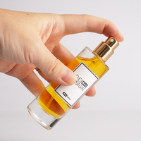Flacon pulvérisateur de parfum en verre de qualité professionnelle 30ml 50ml avec col serti et pulvérisateur doré pour la production en gros