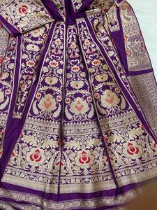 Vente en gros de brocart de luxe indien traditionnel 100% tissu tissé en soie motif imprimé robe de mariée saris écharpes Collection - Product Image 6