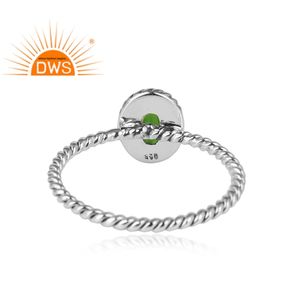 Best Selling Oxidized Sterling Silver Natural Chrome Diopside Gemstone <b>Statement</b> <b>Ring</b> Custom Jewelry Manufacturer - Product Image 4