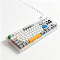 Clavier mécanique translucide MiraBox K1Pro avec écran LCD, touches programmables, contrôleur de macros