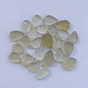 Piedra de cuarzo limón Natural de 8mm, 10mm y 12mm, hoja tallada a mano, piedra preciosa suelta, tallas semipreciosas raras, hoja suelta al mejor precio DIY - Product Image 4