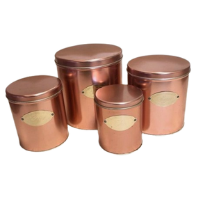 Boîte de cuisine en métal cuivre Meilleure qualité Boîte en métal Cuisine à domicile Utilisation de stockage de table - Product Image 1