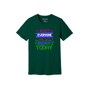 Thèmes de gentillesse imprimer 100% t-shirt en tissu de coton 160-180 à lourd GSM 12 couleurs disponibles Personnalisé votre propre conception et placement - Product Image 4