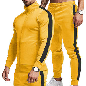 Vente en gros d'ensembles de vêtements d'extérieur 95% polyester 5% spandex de haute qualité survêtements de sport tricotés extensibles dans les quatre sens pour hommes - Product Image 5