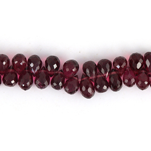 Granate Rodolita Rosa Natural de 6x8mm, Corte Facetado en Forma de Pera, Piedra Preciosa Suelta, Certificada por Terceros, Venta al Por Mayor, Gopika Exports - Product Image 1