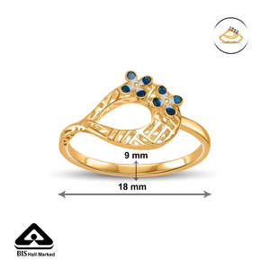 แหวนทอง 18k ชุบทองคำขาวสไตล์วินเทจสำหรับเธอ - ดีไซน์เรขาคณิตสุดโรแมนติก - Product Image 6