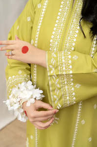 Vestidos de lino estampados de 3 piezas Salwar Kameez indio pakistaní, traje de fiesta de invierno ligero para mujer de alta calidad - Product Image 6