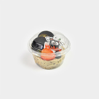 Vente en gros Récipient de boulangerie jetable transparent Boîte d'emballage à clapet en plastique pour dessert