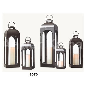 Handcrafted <b>Black</b> Aluminium & Clear Glass <b>Lanterns</b> <b>Candle</b> Holder For Home Decoration - Product Image 1