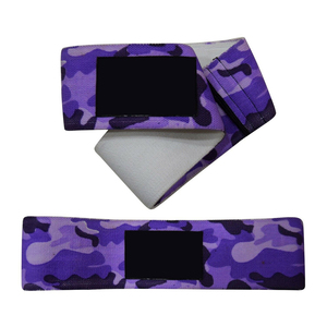 Ensemble de bandes de résistance à l'exercice de la salle de sport avec logo personnalisé Mini Hip Booty en tissu avec caoutchouc pour la remise en forme Yoga Workout - Product Image 3